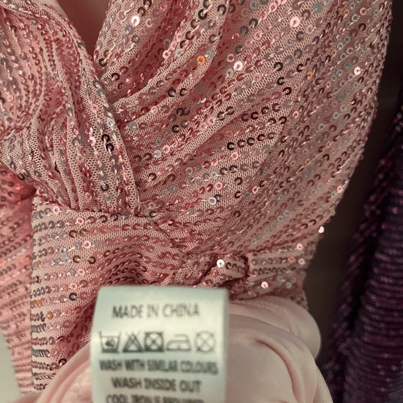 NWOT Double Crazy Pink and Purple Sequin Dresses Size Medium - Picture 7 of 16